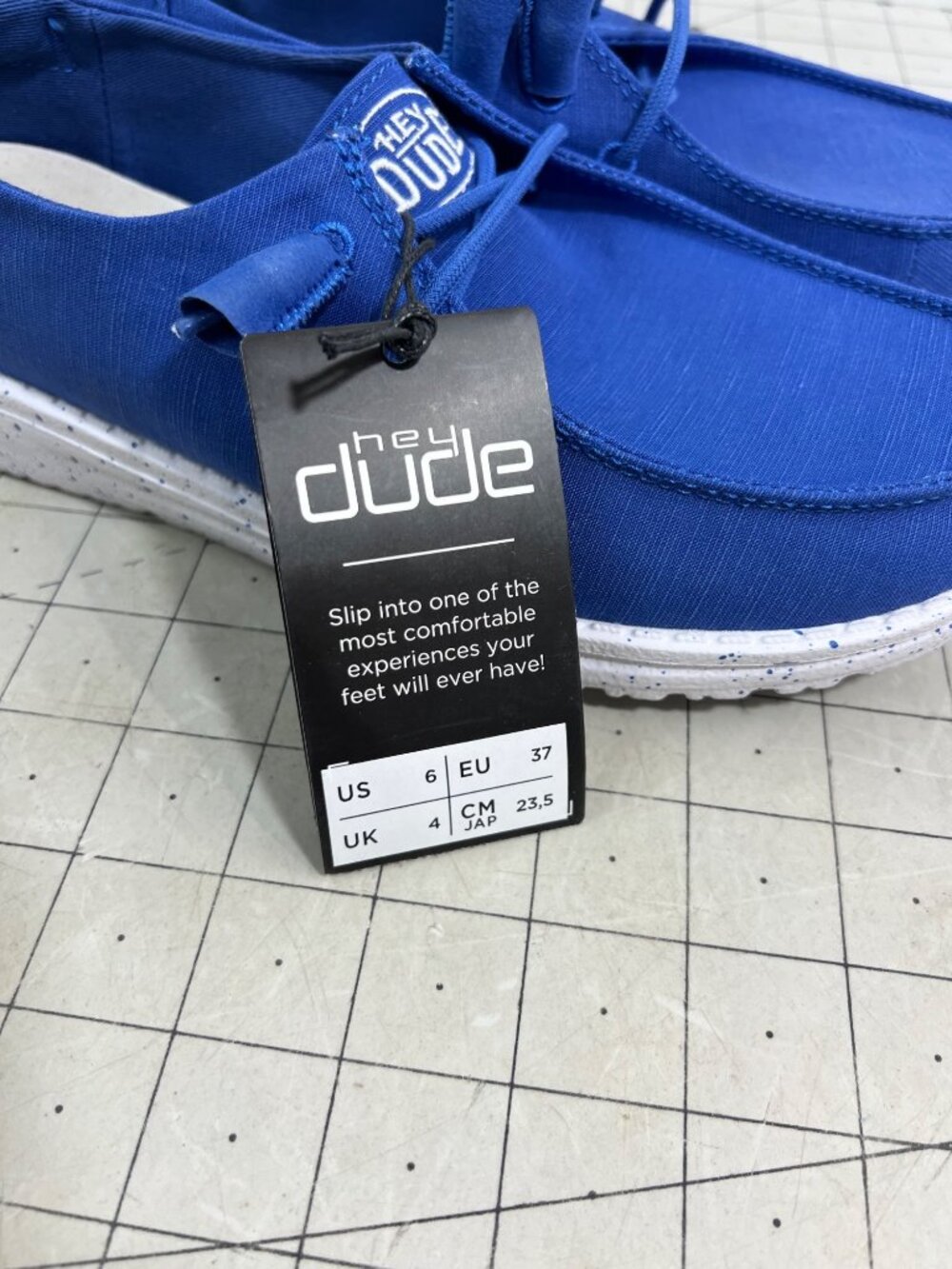 Hey Dude Women's Wendy Slub Canvas Casual Shoes True Blue Sz. 6 New - Picture 3 of 7